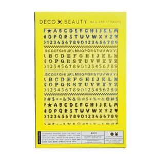 🔥3/$30 NIP Deco Miami Beauty ABCS Nail Art Stickers Full Size Sheet